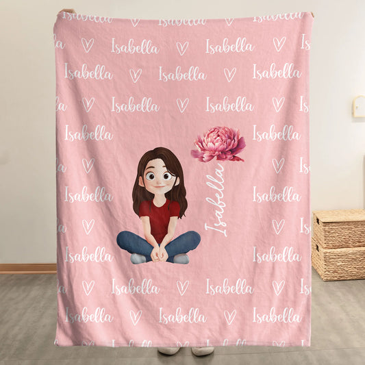 Personalisierte Decke – Süße Cartoon-Figur