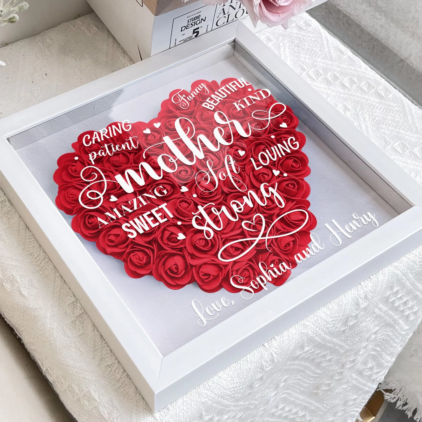 Personalisierter Blumenkasten – Wunderbare Mama