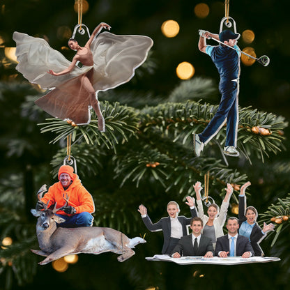 Personalisierter Weihnachtsschmuck – Familienfoto