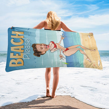 Personalisiertes Handtuch – Strand, bitte