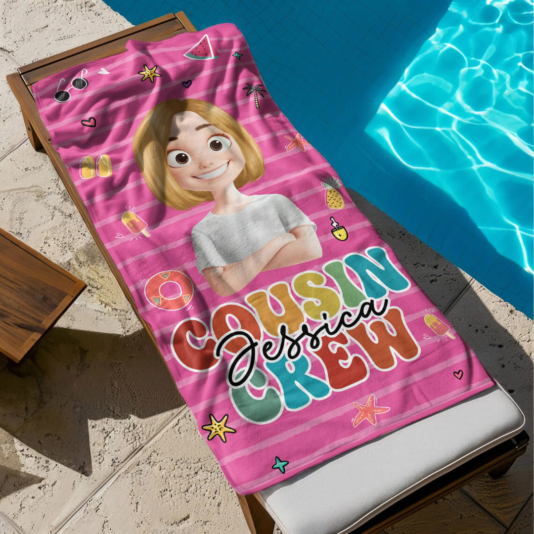 Personalisiertes Handtuch – Cousin Crew