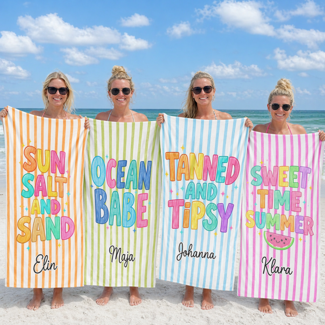 Personalisiertes Handtuch – Strandleben