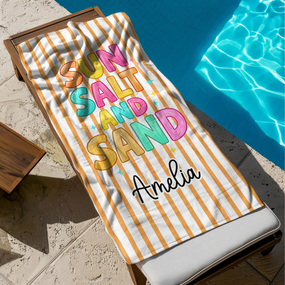 Personalisiertes Handtuch – Strandleben