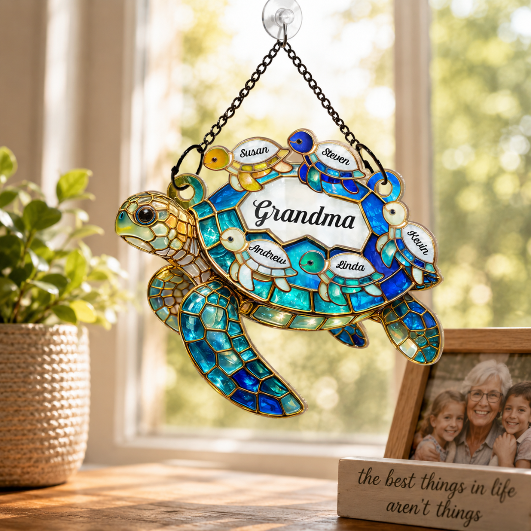 Personalisierter Sonnenfänger – Schildkröte