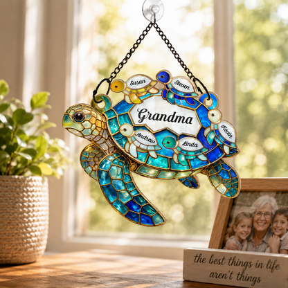 Personalisierter Sonnenfänger – Schildkröte