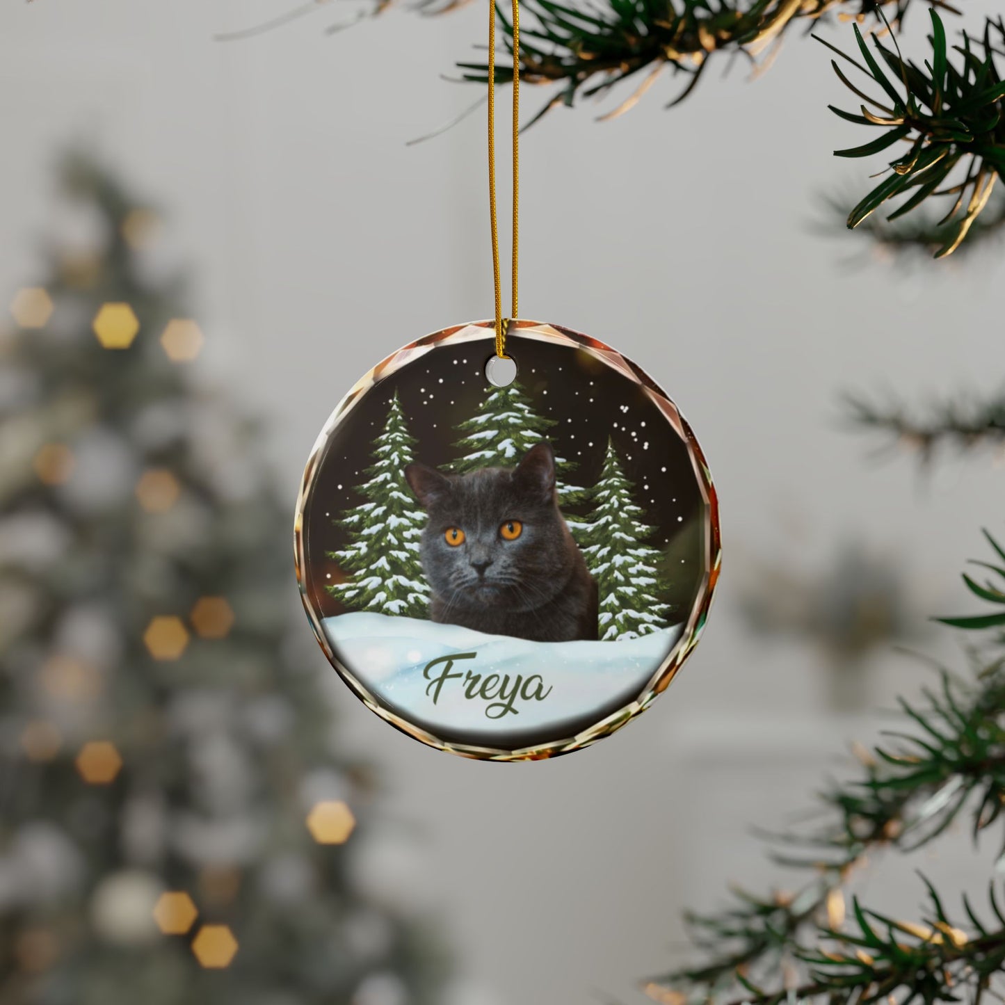 Personalisierte Weihnachtsdeko – Haustier mit eigenem Foto