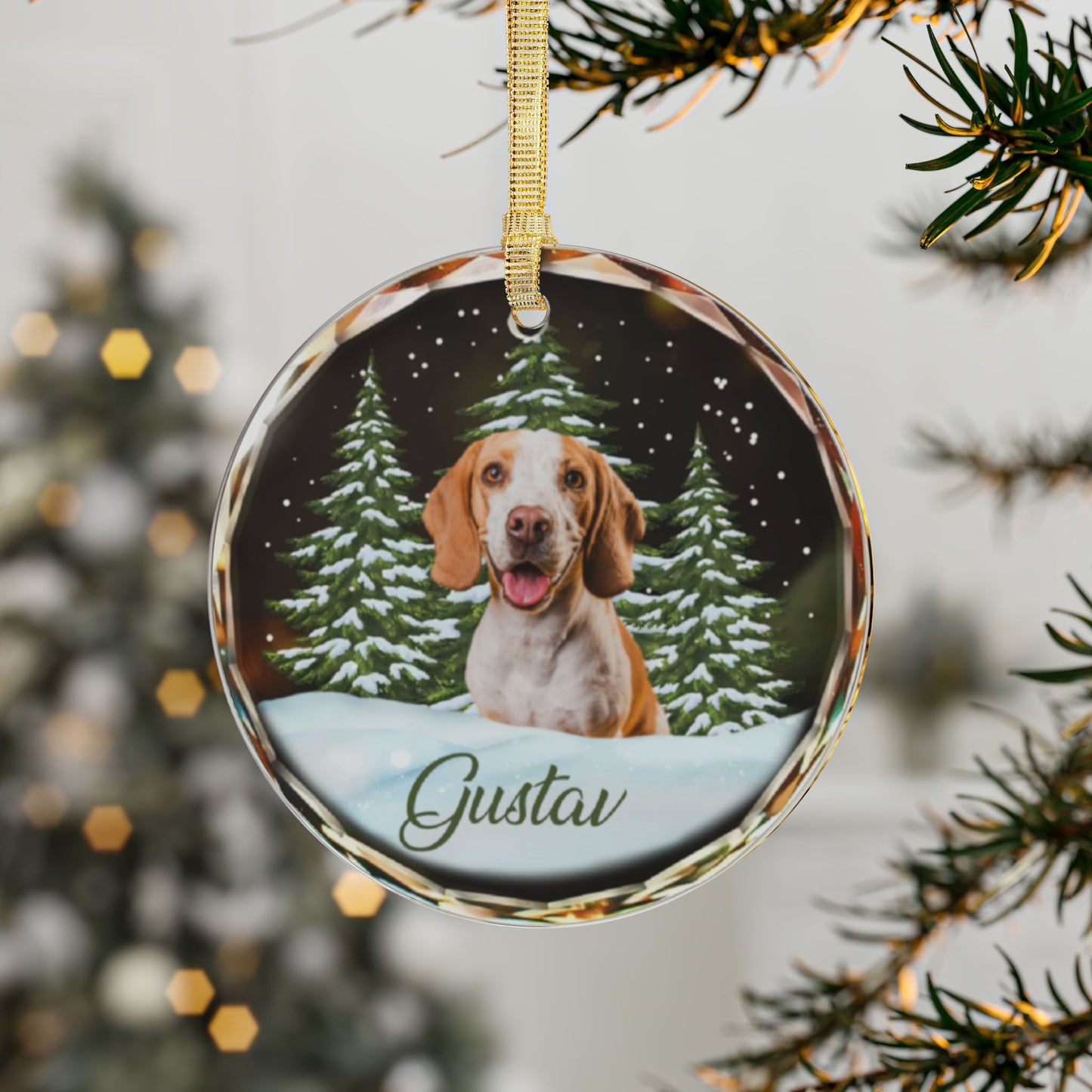 Personalisierte Weihnachtsdeko – Haustier mit eigenem Foto