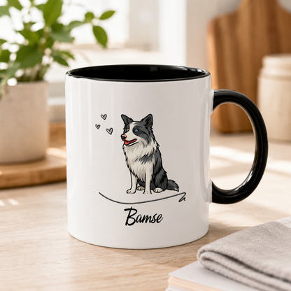 Personalisierte Tasse – Aquarellporträt vom Haustier