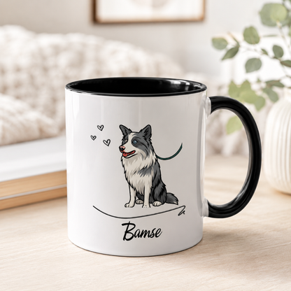 Personalisierte Tasse – Aquarellporträt vom Haustier
