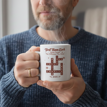 Personalisierte Tasse – Bestes Team aller Zeiten – Scrabble