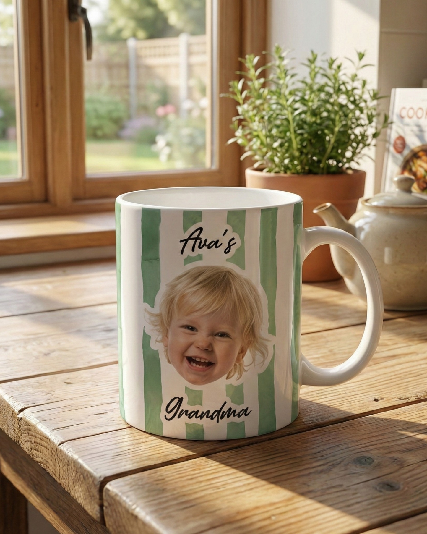 Personalisierte Tasse – Baby- und Haustiergesicht
