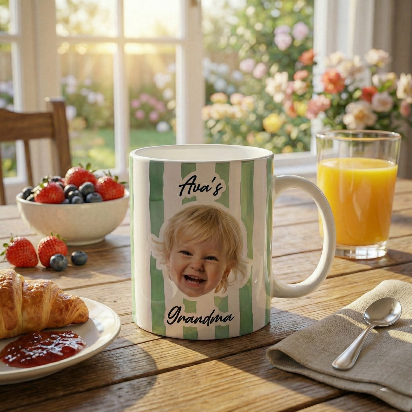 Personalisierte Tasse – Baby- und Haustiergesicht