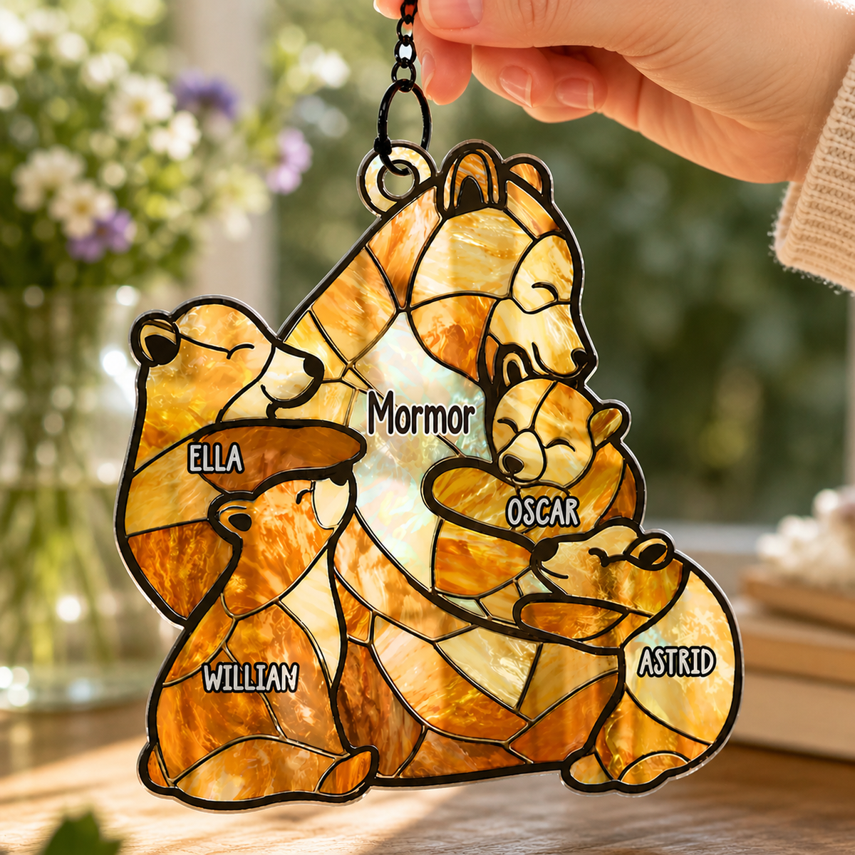 Personalisierter Sonnenfänger – Mama Bär