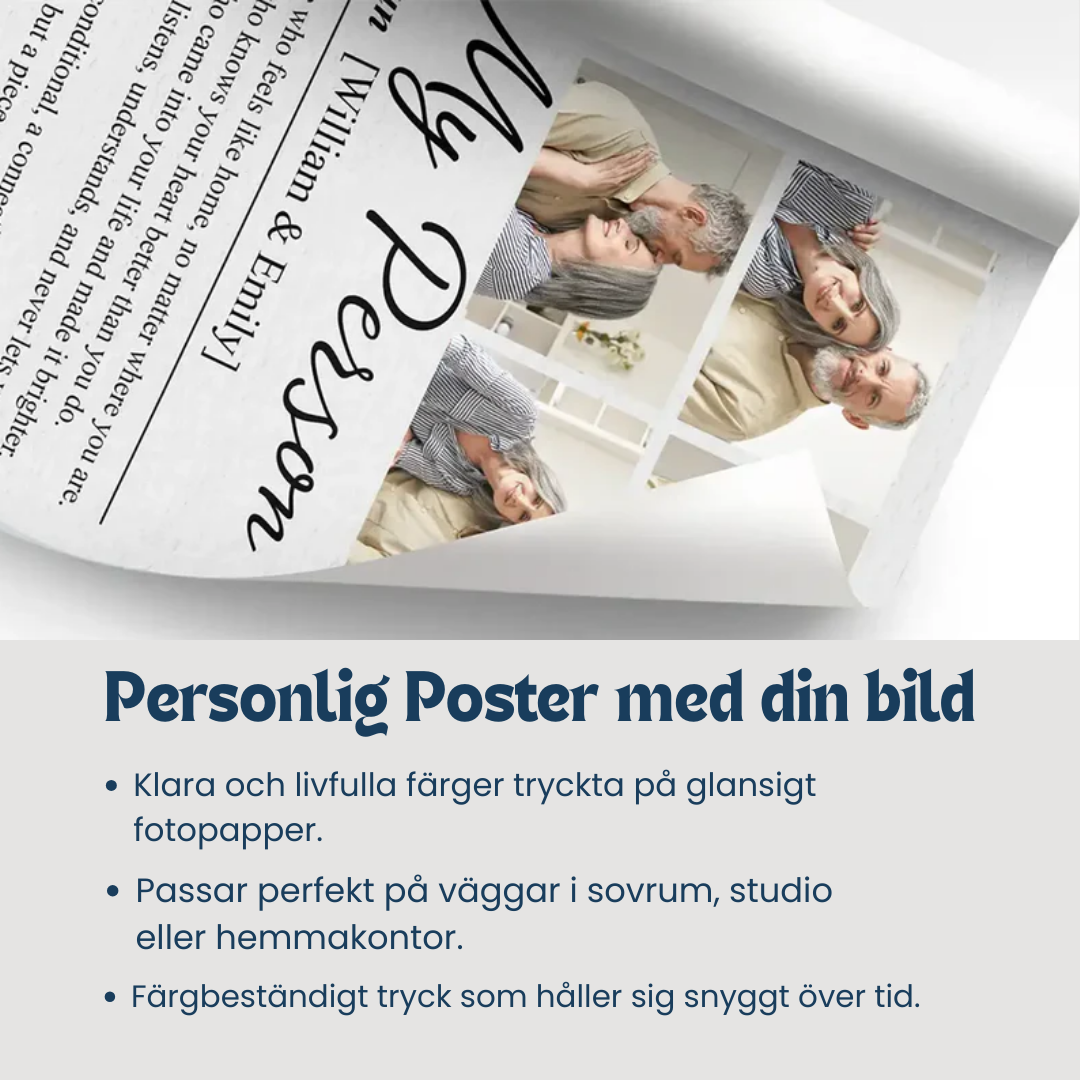 Personalisiertes Fotoposter – Paarfoto