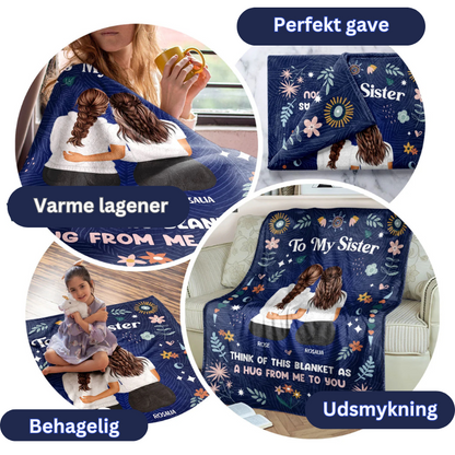 Personalisierte Decke – Geschenk für die Schwester