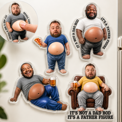 Personalisierter weicher Kühlschrankmagnet – Das ist kein Papa-Body