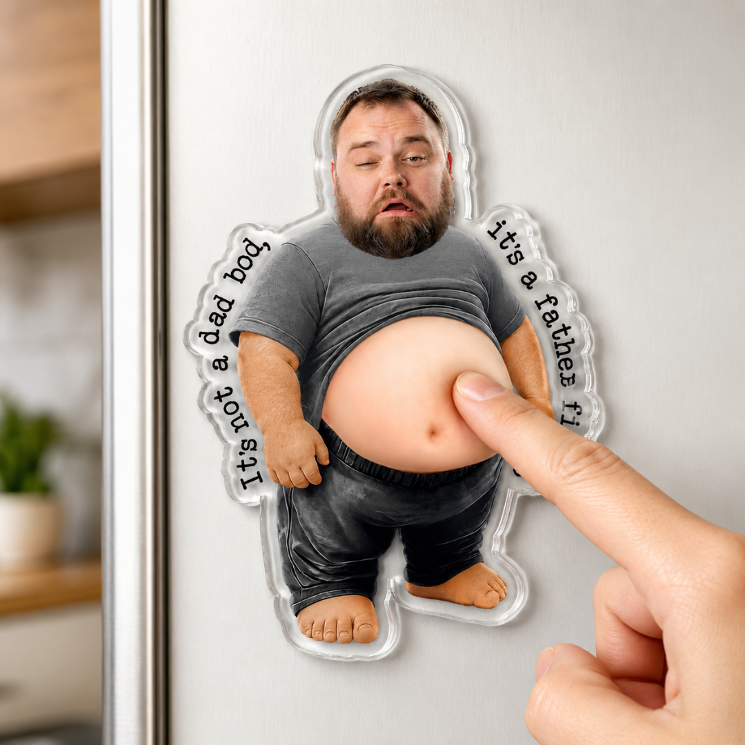 Personalisierter weicher Kühlschrankmagnet – Das ist kein Papa-Body