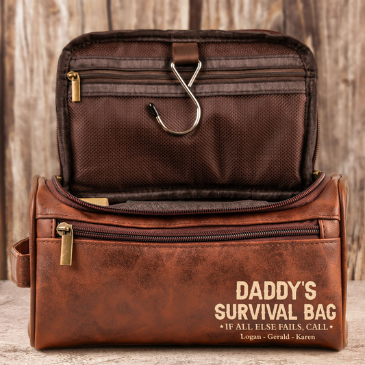 Personalisiertes Necessaire – Papas Überlebenstasche