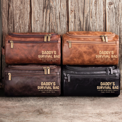 Personalisiertes Necessaire – Papas Überlebenstasche