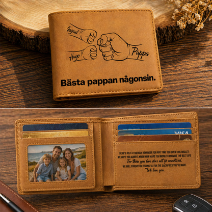 Personalisierte Geldbörse aus PU-Leder – Geschenk zum Vatertag