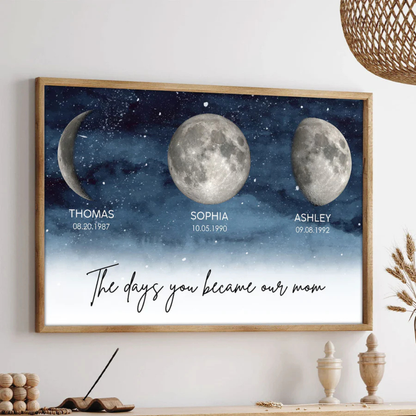Personalisiertes Fotoposter – Der Tag, an dem du Mama wurdest