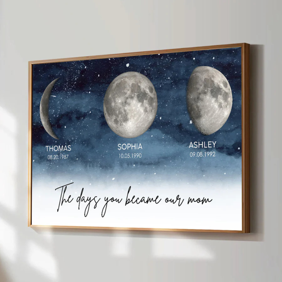 Personalisiertes Fotoposter – Der Tag, an dem du Mama wurdest