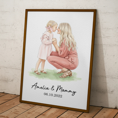 Personalisiertes Fotoposter – Geschenk für Mama und Ehefrau