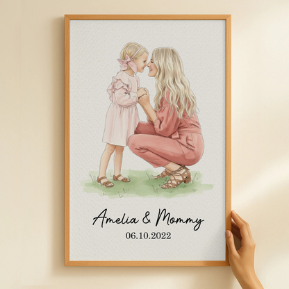 Personalisiertes Fotoposter – Geschenk für Mama und Ehefrau
