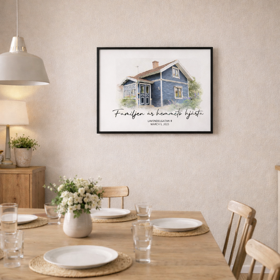 Personalisiertes Fotoposter – Unser geliebtes Zuhause