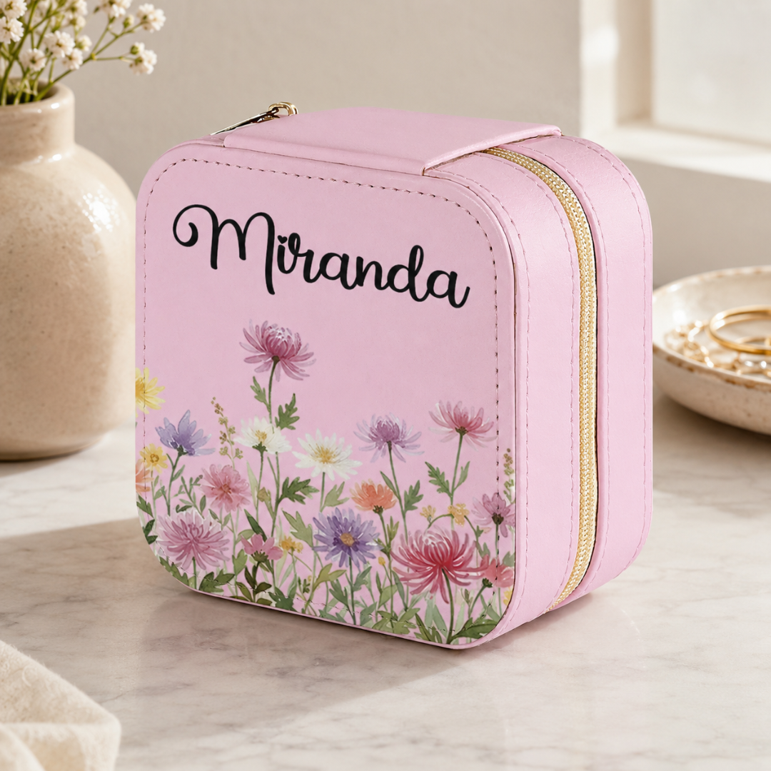 Personalisiertes Schmuckkästchen – Geburtsblume & Name
