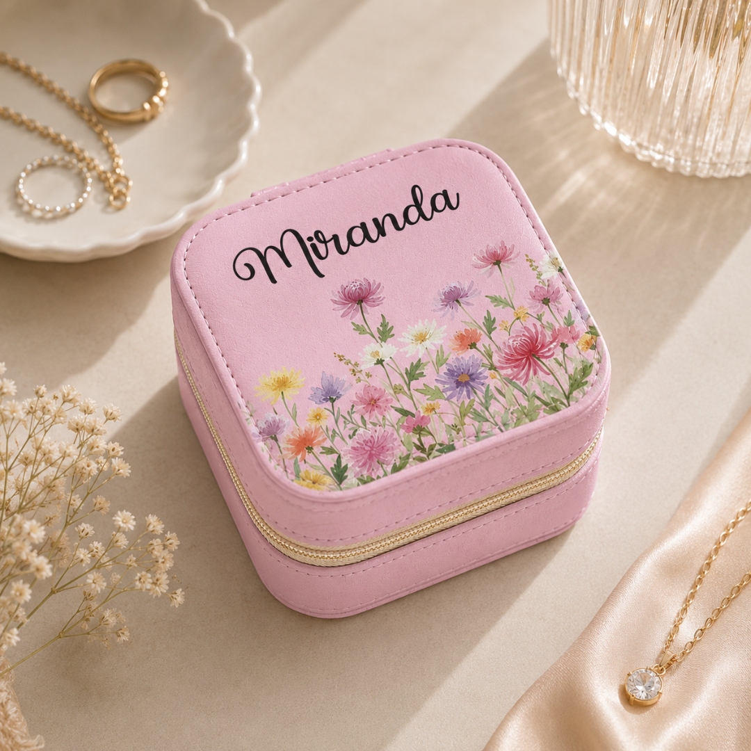 Personalisiertes Schmuckkästchen – Geburtsblume & Name