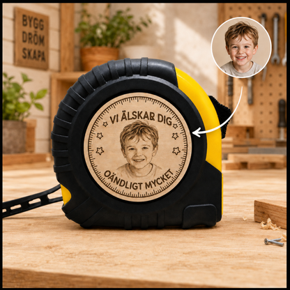 Personalisiertes Maßband (5 m) – Bleistiftskizze Ich liebe dich