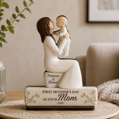 Personalisierte Holzplakette – Geschenk für Mama