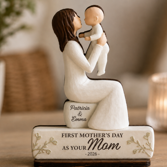 Personalisierte Holzplakette – Geschenk für Mama