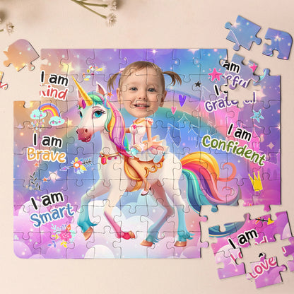 Personalisiertes Puzzle für Kinder – Einhornprinzessin