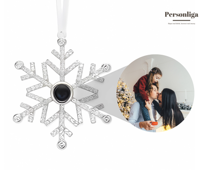 Personalisierte Weihnachtsdeko – Schneeflocke mit Foto