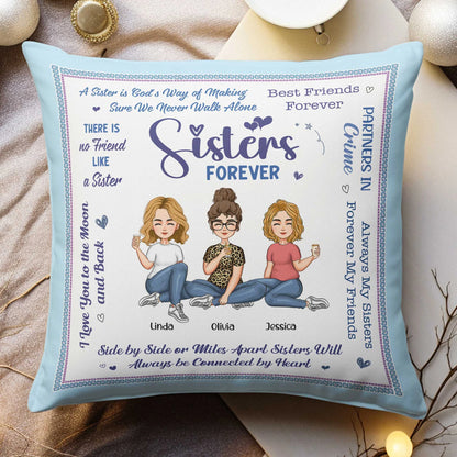 Personalisierter Kissenbezug – Always Sisters