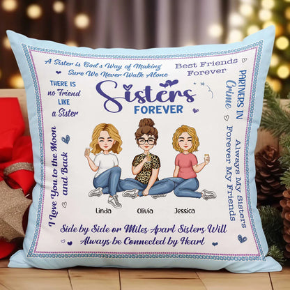 Personalisierter Kissenbezug – Always Sisters