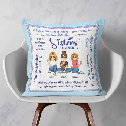 Personalisierter Kissenbezug – Always Sisters