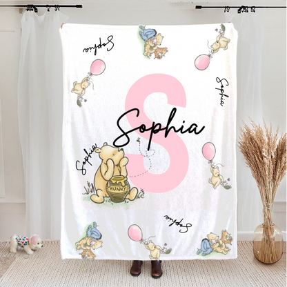 Personalisierte Decke / Handtuch – Winnie Puuh