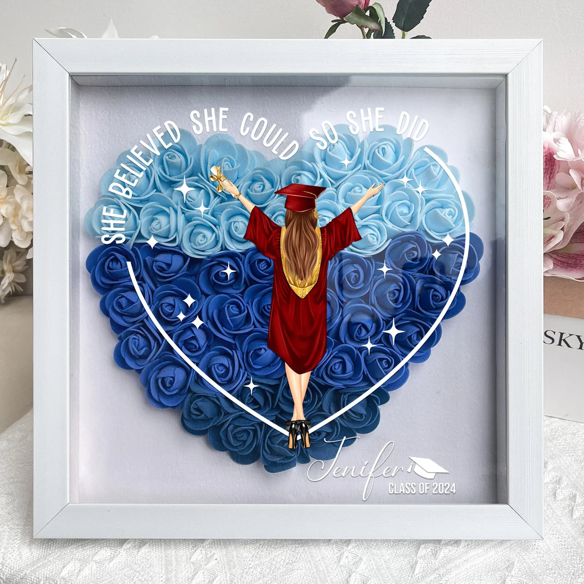 Personalisierter Blumenkasten – Abschluss/Abitur