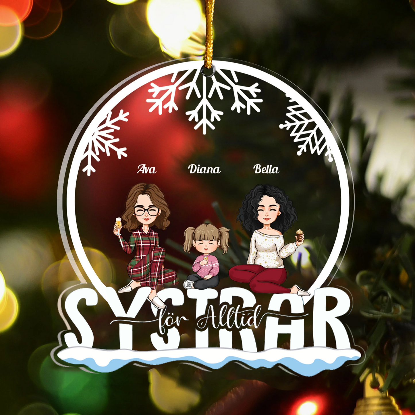 Personalisierte Weihnachtsdeko – Familie für immer