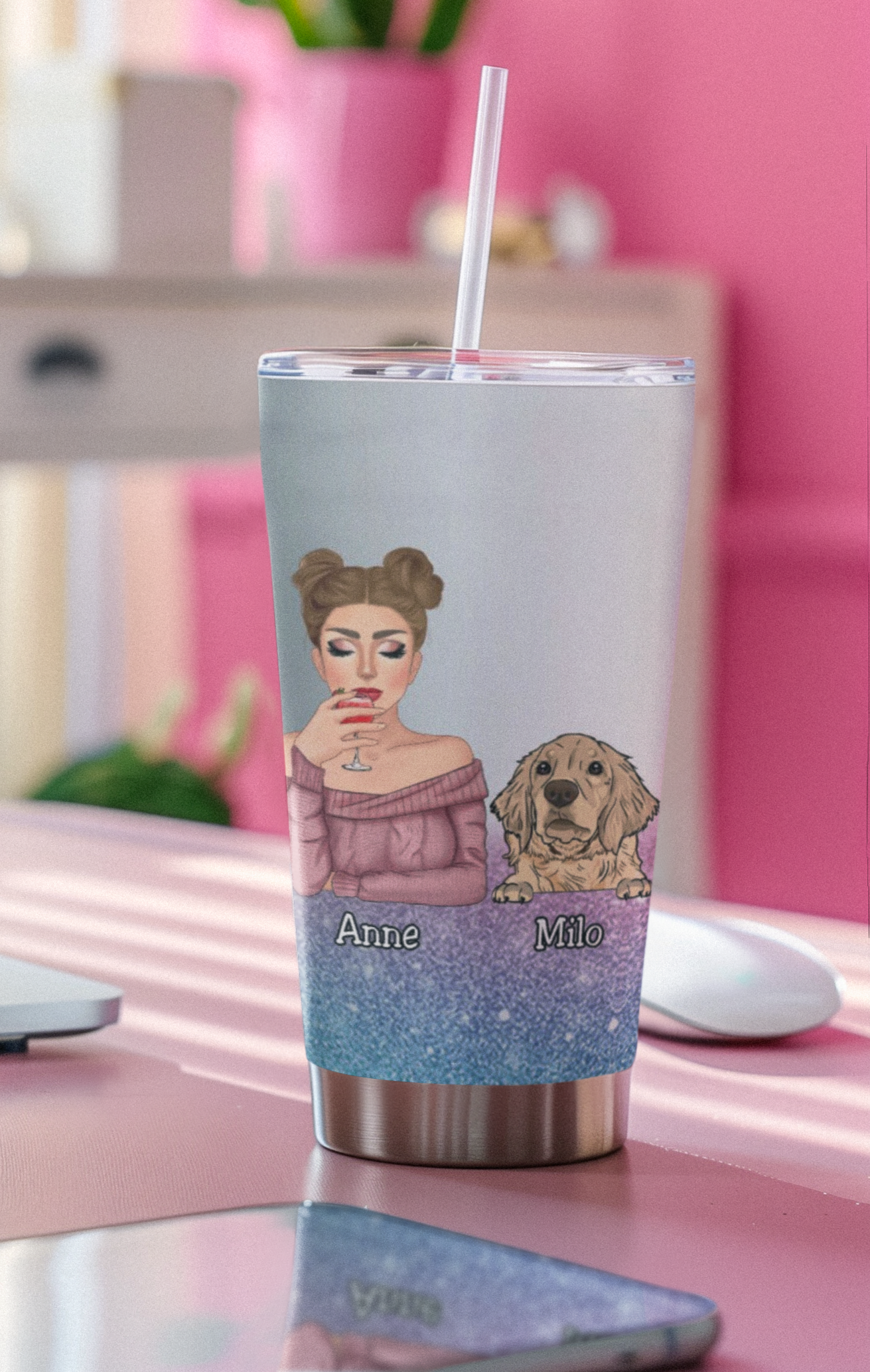 Personalisierter Thermobecher – Dog Mom