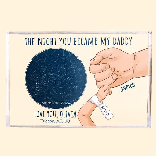 Personalisiertes Acrylschild – Die Nacht, in der du mein Papa wurdest 2