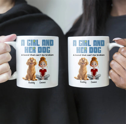 Personalisierter Thermobecher – Ein Mädchen und ihre Hunde