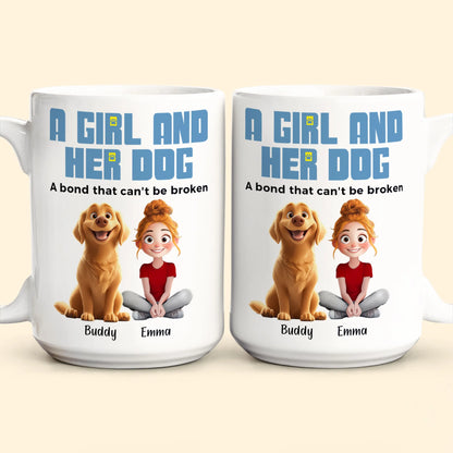 Personalisierter Thermobecher – Ein Mädchen und ihre Hunde