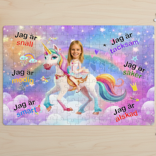Personalisiertes Puzzle für Kinder – Einhornprinzessin