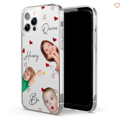 Personalisierte transparente Handyhülle – Individuelles Foto