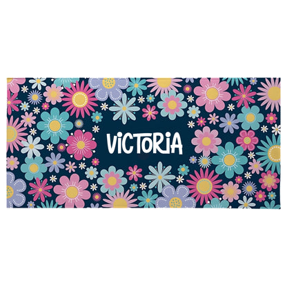 Personalisiertes Handtuch – Blumen