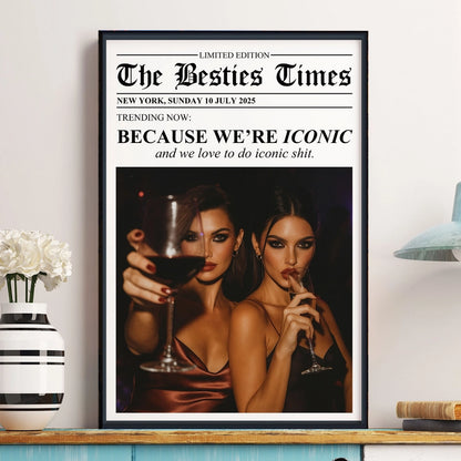 Personalisiertes Fotoposter – Die Freundschafts-Zeitung